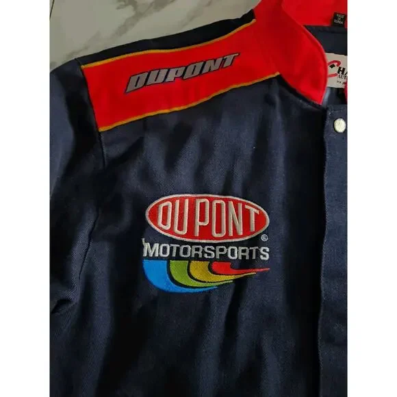 Vintage DuPont NASCAR Jeff Gordon 24 Flames 2001 Jacket Champion JH Chase Size M